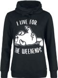 Simon's Cat I live for the weekends Dames Sweatshirts - zwart - L
