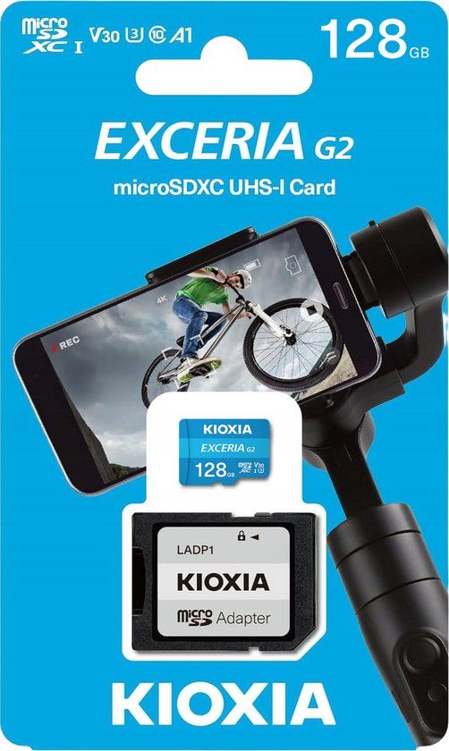 Kioxia - Geheugenkaart - microSDXC - 128 GB - UHS-I U3 - Met Adapter