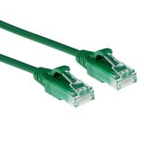 ACT Groene 10 meter LSZH U/UTP CAT6 datacenter slimline patchkabel snagless met RJ45 connectoren