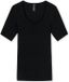 Schiesser Shirt - Korte Mouw Zwart - Luxury - Dames Ondershirt