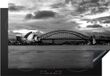 Merkloos KitchenYeah® Inductie beschermer 77x51 cm - Sydney Harbour Bridge - Zwart Wit