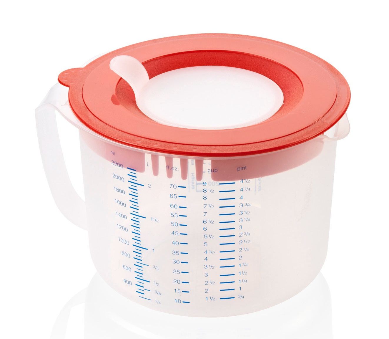 Leifheit Measure & Store Maatbeker - 3 in 1 - 2.2 l - Rood