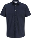 JACK & JONES JJHENRY SHIRT EN COTON A GROS GRAINS MANCHES COURTES