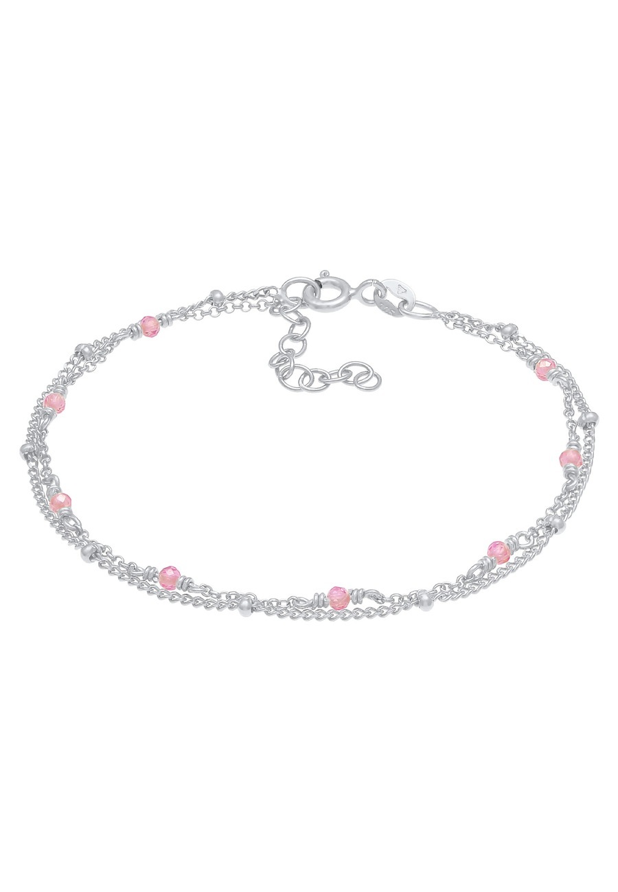 Elli Elli Elli Armband Dames Balketting Filigraanroze met Kwartskralen in 925 Sterling Zilver Armbanden