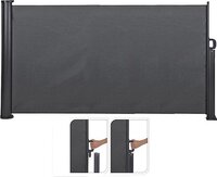 Ambiance Koopman Windscherm voor Terras - 3x1.4 m - Antraciet - Oprolbaar