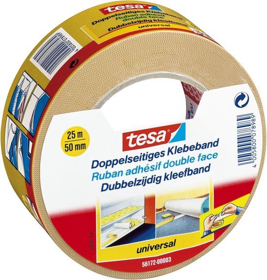 Tesa Dubbelzijdig Kleefband - 50 mm x 25 m