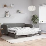 Maison Exclusive Lit gigogne, gris foncé, 90x190 cm, rembourré