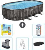 Bestway Power Steel Bestway Ovaal Power Steel Zwembad - 610 x 366 x 122 cm - Grijs