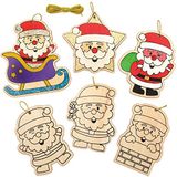 Baker Ross AX420 Houten Sneeuwpop Decoraties - Pakket Van 12