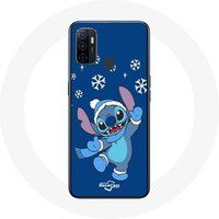 Maniacase Etui voor Oppo A53 Stitch sneeuw kerst blauw