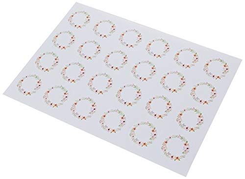 Mopec X454 stickers met bloemenkrans - 5 verpakkingen à 24 stuks