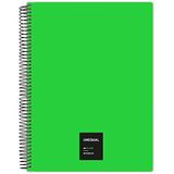 Grafoplás 88526025 notitieboek met spiraalbinding, geruit, 5 mm, 100 vel, 90 g, A4, groen
