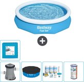 Bestway Fast Set Zwembad - 305 x 66 cm - Blauw - Inclusief Pomp & Accessoires