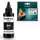Evoke Ev-Sublm-100Ml-Black Zwart 100 ml Sublimatie-inkt voor Epson