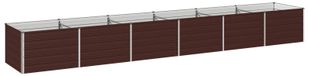 vidaXL Tuinverhoger, bruin, 480 x 80 x 55 cm, staal