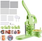 VEVOR Button Machine Button Making Machine 58/75mm 200 Button Parts Pinmaker Groen
