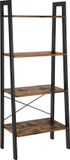 Vasagle Boekenkast - Vintage Kast - 137,5 x 56 x 34 CM - Industriële Kast