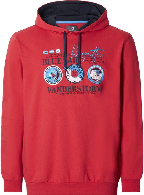 Jan Vanderstorm Heren Sweatshirt - 80/82 - Rood - Plus Size
