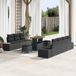 Maison Exclusive - Ensemble de jardin 10 pièces, salon en polyrotin noir