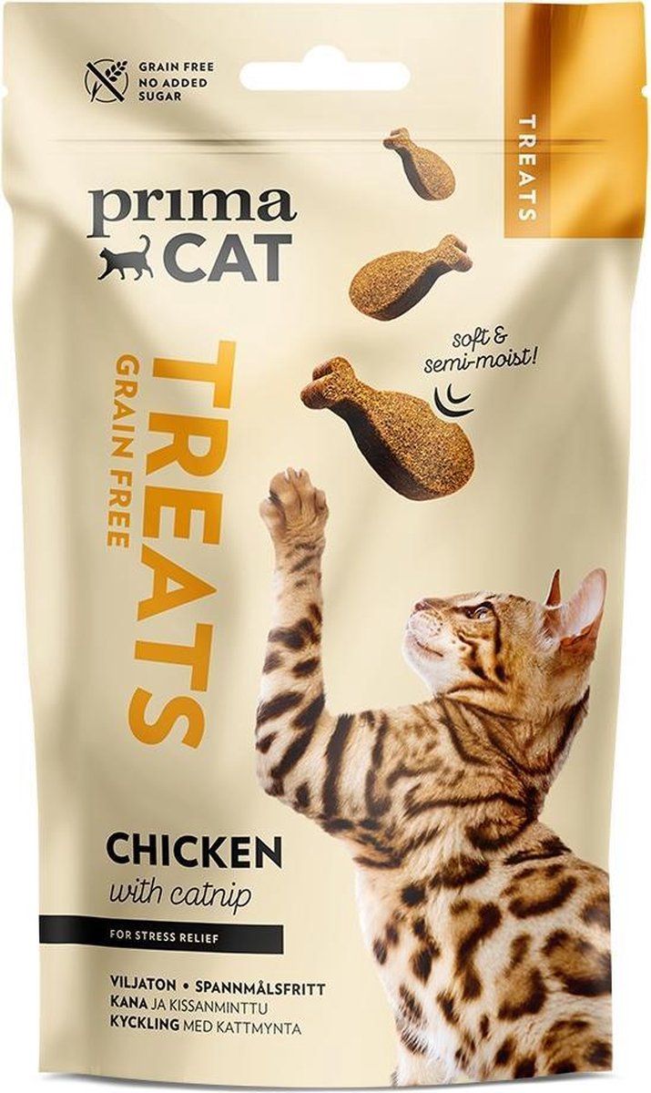 PrimaCat Graanvrij - Treats - Kattensnack - 500 Gram - Kip