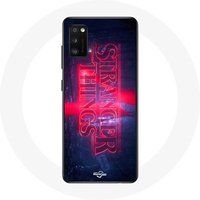 Maniacase Hoesje voor Samsung Galaxy A41 Stranger Things Transparant Logo Seizoen 4 Trailer 2022