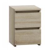 Topeshop M2 SONOMA nachtkastje en tafeltje voor naast het bed 2 lade(n) Eiken