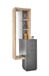 Stella Trading Frame wandgarderobe halgarderobe set in Viking Oak look, antraciet moderne garderobe met spiegel voor uw entree, 72 x 200 x 35 cm (B x H x D)