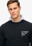 Superdry Core City sweatshirt met ronde hals en logo - Heren - Truien