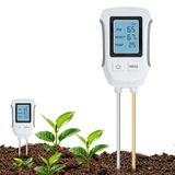 Merkloos pH-bodemmeter 3-in-1 Wit LCD met achtergrondverlichting