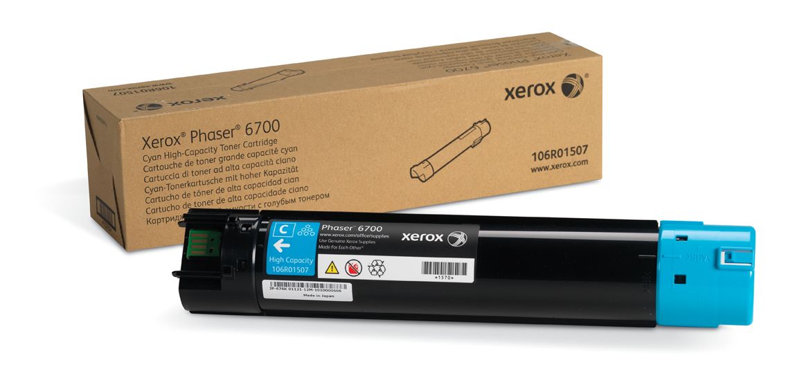 Xerox 106R01507 tonercartridge cyaan voor Phaser 6700 (12.000 pagina's)