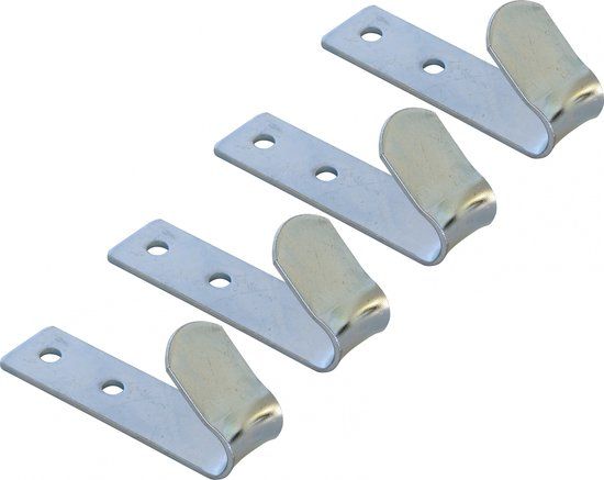 Carpoint Opschroefhaken 4 Stuks Staal 72 Mm Zilver