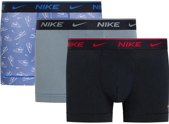 Nike Essential Cotton Stretch Trunk Boxershorts 3-Pack Heren - Lichtblauw, Maat XL