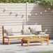 vidaXL Chaise longue Acacia massif Marron Oui 1 coussin de transat