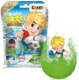 INKEE SURPRISE FOOTBALL Badbal met verrassing, kinderbadbom met zuignap, voetbal, speelfiguur, pop corngeur, dermatologisch getest, 1 stuk (1 stuk)