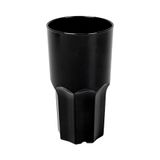 12 stuks, stapelbare bekers, 460 ml, Ø 8,2/6,2 x 15,1 cm, zwart, polycarbonaat