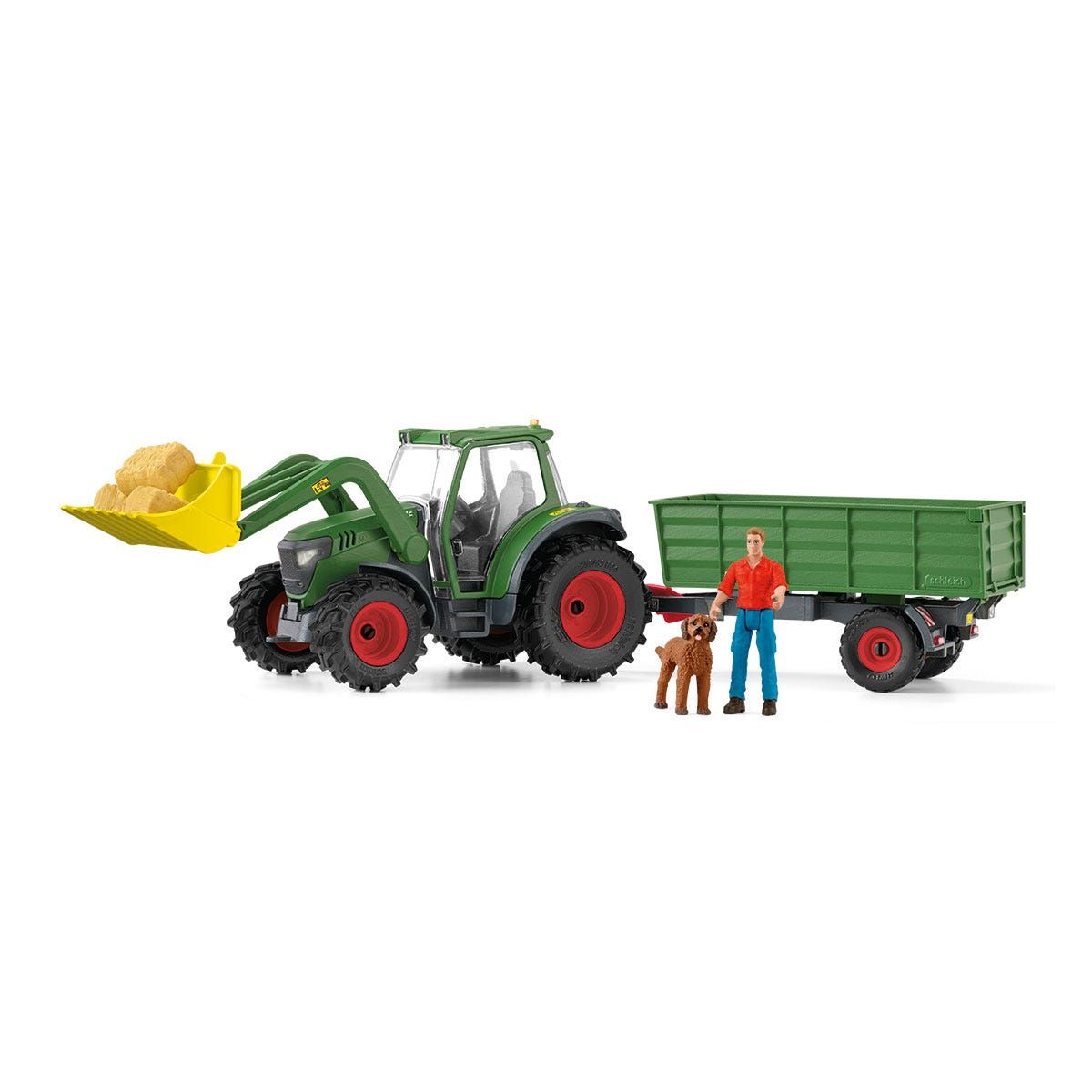 Schleich Farm World Tractor met Aanhanger - 42608 - Speelgoed Tractor voor Kinderen vanaf 3 Jaar