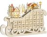 HOMCOM - Calendrier de l'Avent de Noël - 45x10x31cm - Panneau de contreplaqué - Bois naturel