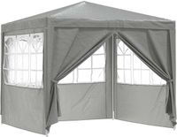vidaXL Partytent 250 x 250 x 240 cm Lichtgrijs PE en staal