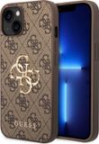 Guess hoesje geschikt voor iPhone 14 - Backcover - 4G - Big Metal Logo - Bruin