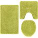 Maison Exclusive - Set de tapis de bain antidérapants 3 pièces vert 50 x 80 cm PP