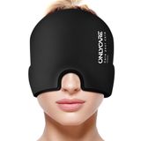ONLYCARE Migraine masker, geüpgraded migraine koelmasker, slaapmasker, koelkap, koelkap, 360° gel surround koelpads ter verlichting van migraine, hoofdpijn, druk