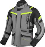 Seca Arrakis III veste de moto imperméable en textile - Gris/noir/jaune - 3XL