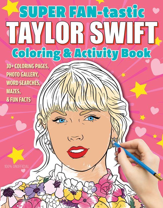 SUPER FAN-tastic Taylor Swift Coloring & Activity Book (Paperback) - Jessica Kendall - Design Originals - 96 Pages - English - January 23, 2024