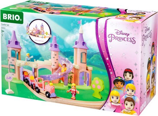 brio Disney Princess 33312 Traumschloss Eisenbahn-Set - Märchenhafte Ergänzung für die Holzeisenbahn - Empfohlen ab 3 Jahren