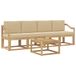 vidaXL - Buiten - bank - set - 5 - st - Wit - en - Beige