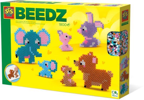 SES Creative SES Beedz - Schattige Familie Dieren - 2100 strijkkralen