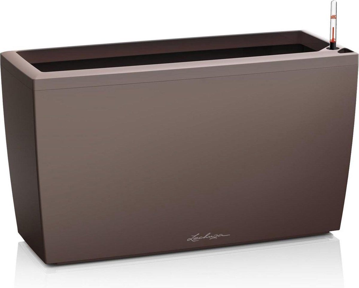 Lechuza CARARO PREMIUM espresso metallic plantenbak ALL-IN-ONE set