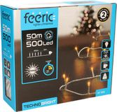 Feeric lights & Christmas Feeric lights Kerstverlichting - warm wit - 50 meter - 500 led lampjes - transparant snoer