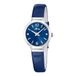 Lotus 19027/4 Polshorloge Dames Blauw Leer Analoog Quartz Mineraalglas 5 ATM