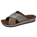 Fischer Slipper Dames Slide Beige Instap Maat 40